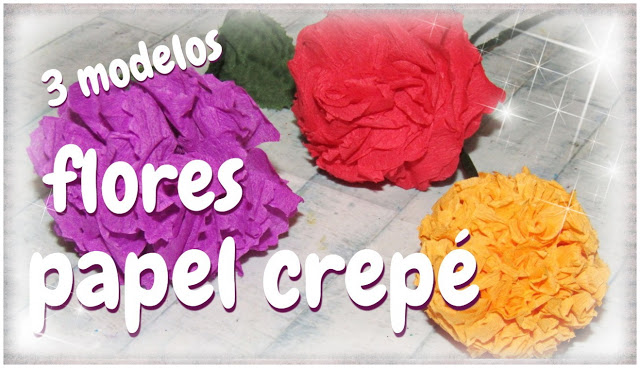 FLORES DE PAPEL CREPE SENCILLAS (3 MODELOS) 0