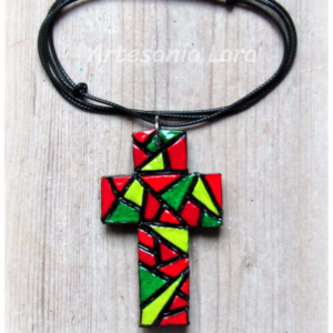 COLGANTES DE CRUCES CON FALSO MOSAICO