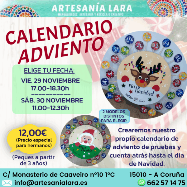 TALLER CALENDARIO DE ADVIENTO