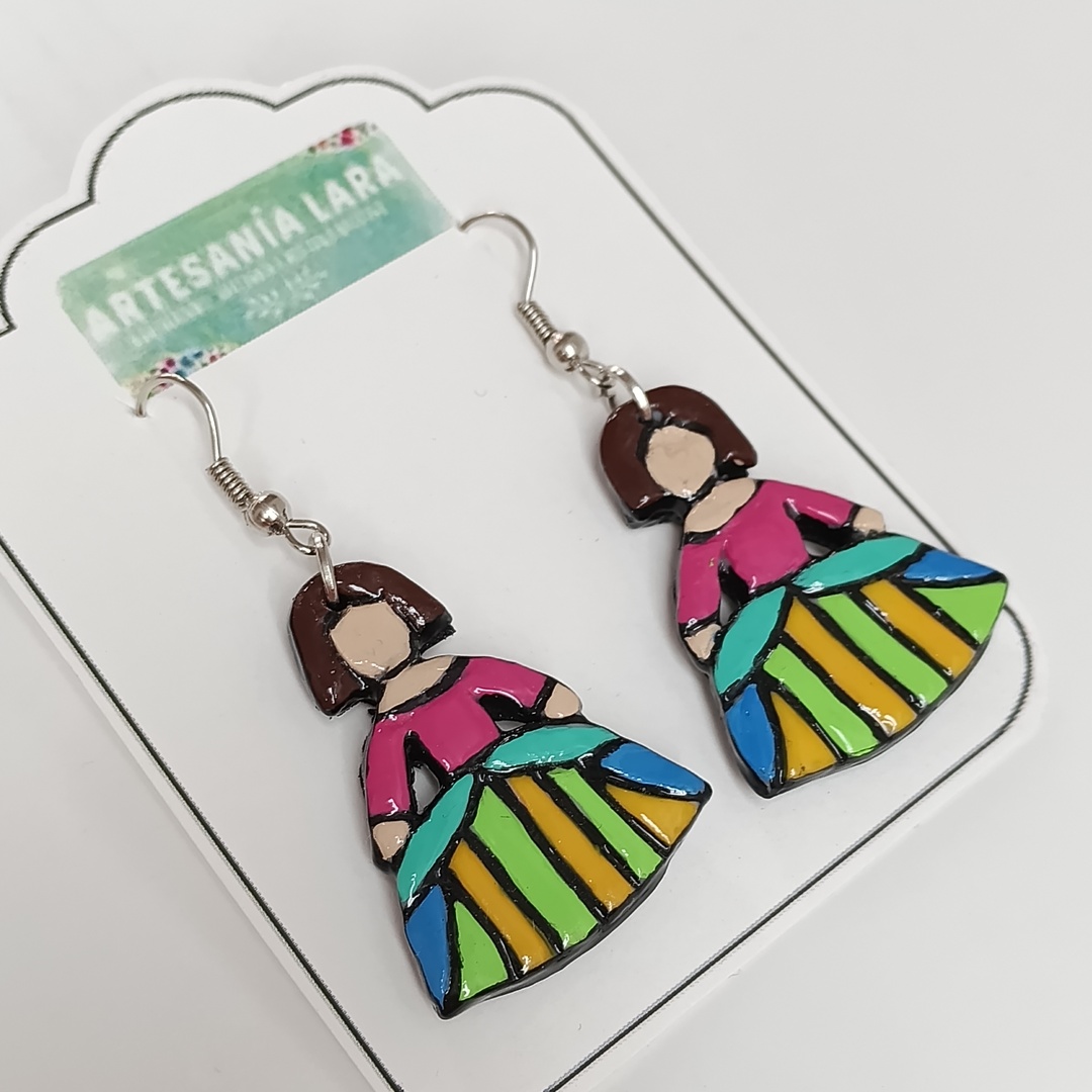 pendientes meninas con arte - nº2 (2)