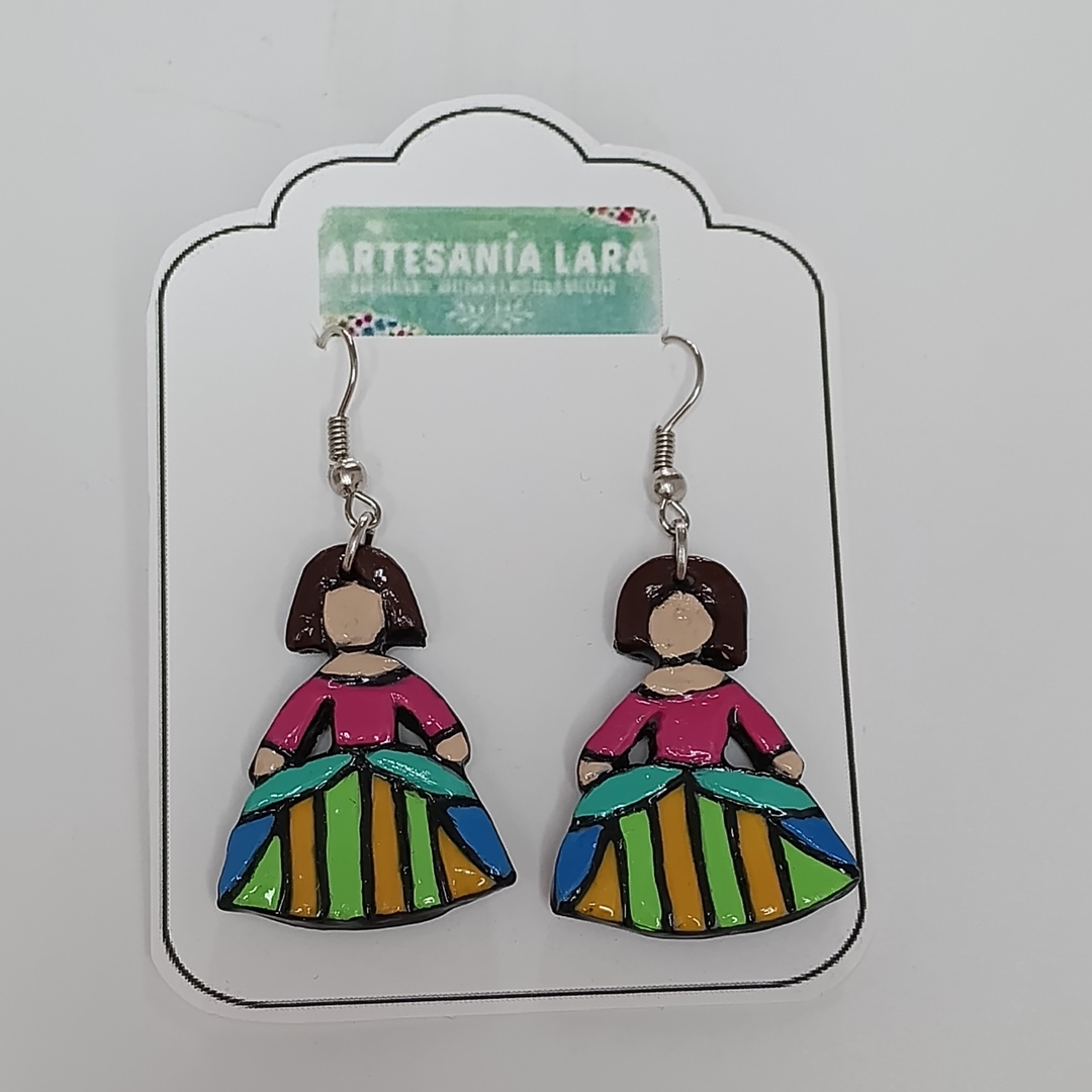pendientes meninas con arte - nº2 (3)