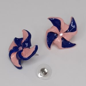 pendientes molinillos cortos - rosa y azul (6)