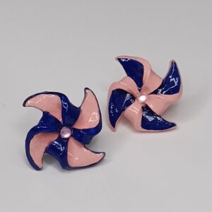 pendientes molinillos cortos - rosa y azul (8)